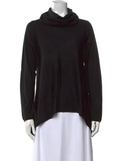 Pre-owned Alice And Olivia Wool Turtleneck Sweater In Black