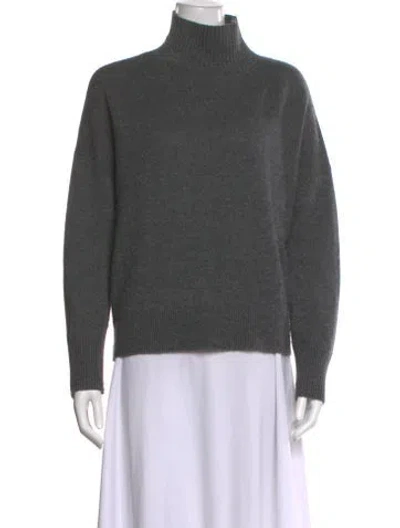 Pre-owned Alice And Olivia Wool Turtleneck Sweater In Gray