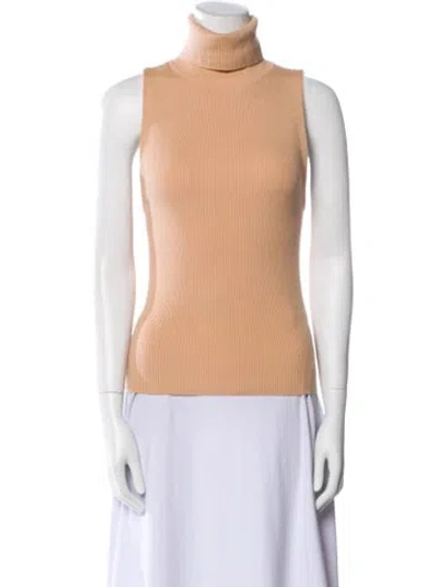 Pre-owned Alice And Olivia Wool Turtleneck Sweater In Neutral