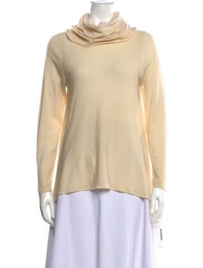 Pre-owned Alice And Olivia Wool Turtleneck Sweater In Neutral