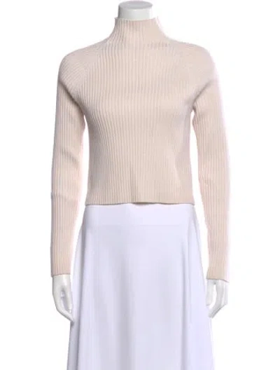 Pre-owned Alice And Olivia Wool Turtleneck Sweater In Neutral