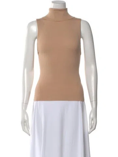 Pre-owned Alice And Olivia Wool Turtleneck Sweater In Neutral