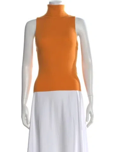 Pre-owned Alice And Olivia Wool Turtleneck Sweater In Orange