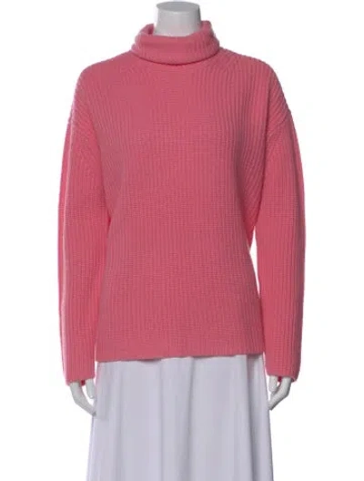 Pre-owned Alice And Olivia Wool Turtleneck Sweater In Pink