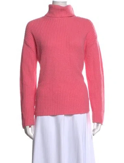 Pre-owned Alice And Olivia Wool Turtleneck Sweater In Pink