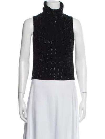 Pre-owned Alice And Olivia Wool Turtleneck Sweater W/ Tags In Black