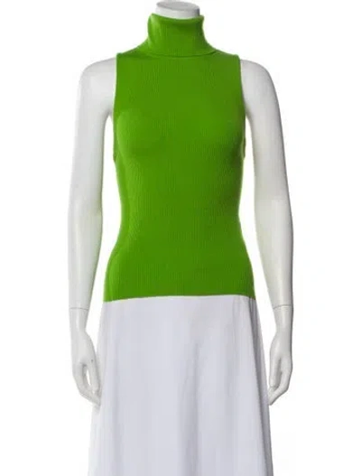 Pre-owned Alice And Olivia Wool Turtleneck Sweater W/ Tags In Green