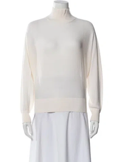 Pre-owned Alice And Olivia Wool Turtleneck Sweater W/ Tags In Neutral