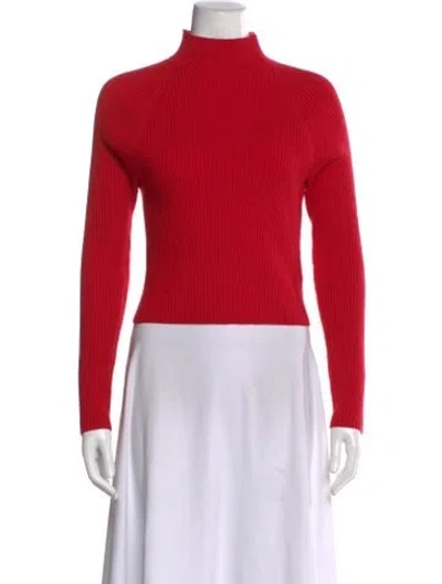 Pre-owned Alice And Olivia Wool Turtleneck Sweater W/ Tags In Red