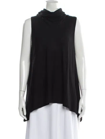 Pre-owned Alice And Olivia Wool Turtleneck Tunic In Black
