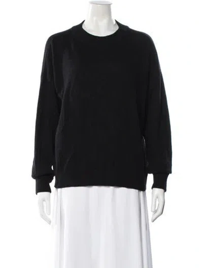 Pre-owned Alice And Olivia Wool V-neck Sweater In Black