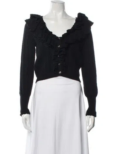 Pre-owned Alice And Olivia Wool V-neck Sweater In Multi