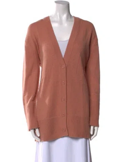 Pre-owned Alice And Olivia Wool V-neck Sweater In Neutral