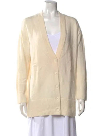 Pre-owned Alice And Olivia Wool V-neck Sweater In Neutrals
