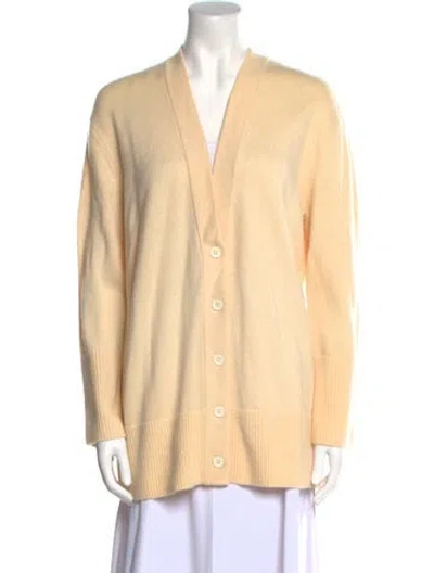 Pre-owned Alice And Olivia Wool V-neck Sweater W/ Tags In Neutral