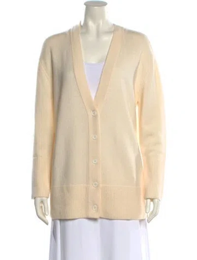 Pre-owned Alice And Olivia Wool V-neck Sweater W/ Tags In Neutral