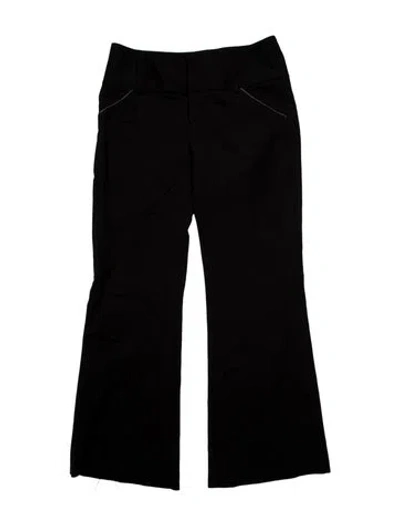 Pre-owned Alice And Olivia Wool Wide Leg Pants In Black