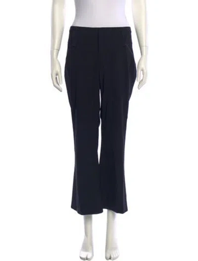 Pre-owned Alice And Olivia Wool Wide Leg Pants In Black