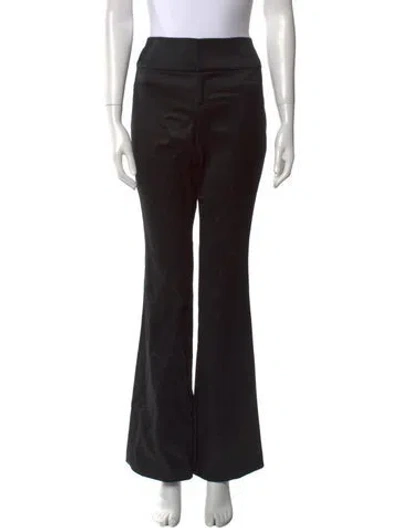 Pre-owned Alice And Olivia Wool Wide Leg Pants In Black