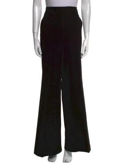 Pre-owned Alice And Olivia Wool Wide Leg Pants In Black