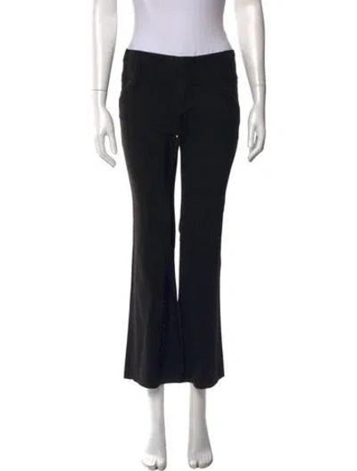 Pre-owned Alice And Olivia Wool Wide Leg Pants In Black