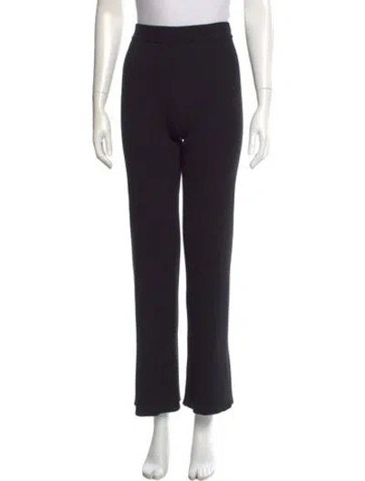 Pre-owned Alice And Olivia Wool Wide Leg Pants In Black