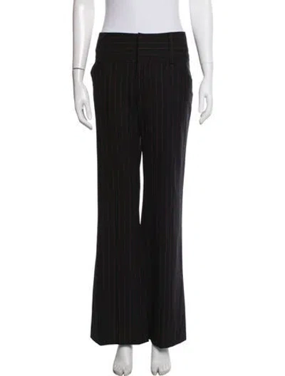 Pre-owned Alice And Olivia Wool Wide Leg Pants In Black