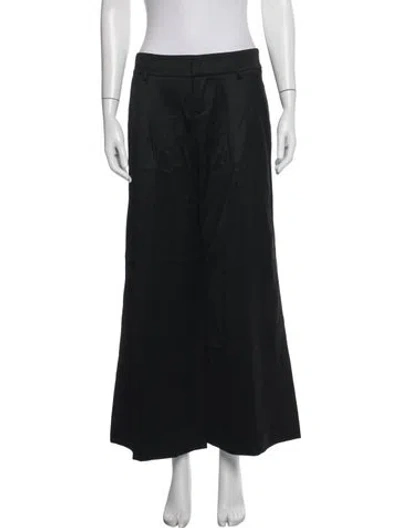 Pre-owned Alice And Olivia Wool Wide Leg Pants In Black