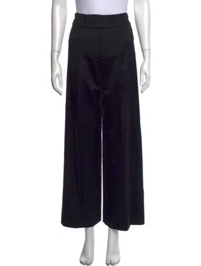 Pre-owned Alice And Olivia Wool Wide Leg Pants In Black