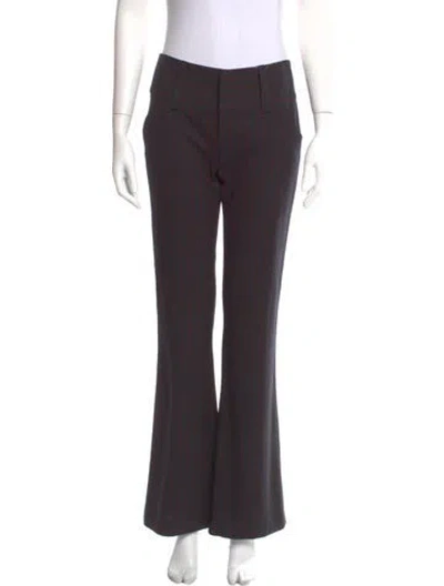 Pre-owned Alice And Olivia Wool Wide Leg Pants In Gray
