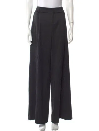 Pre-owned Alice And Olivia Wool Wide Leg Pants In Gray