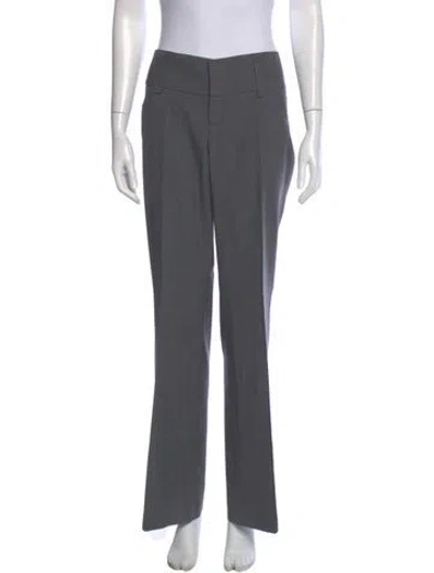 Pre-owned Alice And Olivia Wool Wide Leg Pants In Gray
