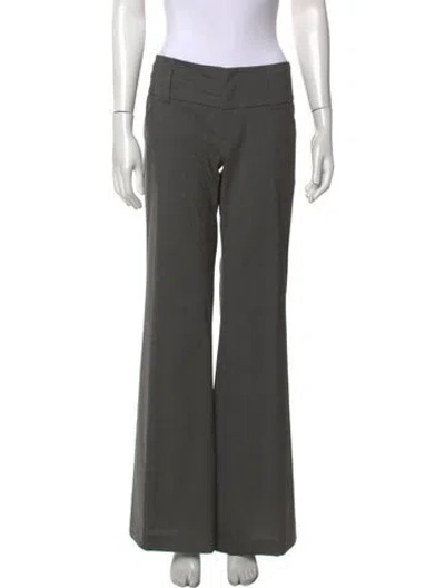 Pre-owned Alice And Olivia Wool Wide Leg Pants In Grey