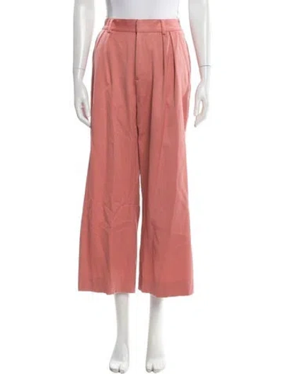 Pre-owned Alice And Olivia Wool Wide Leg Pants In Pink