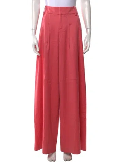 Pre-owned Alice And Olivia Wool Wide Leg Pants In Pink