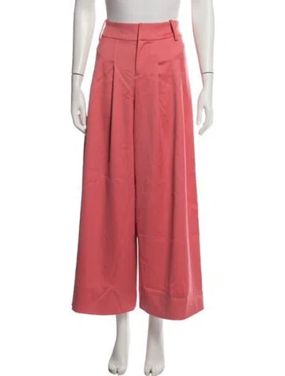 Pre-owned Alice And Olivia Wool Wide Leg Pants In Pink
