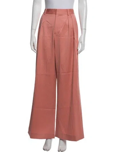 Pre-owned Alice + Olivia Wool Wide Leg Pants In Pink