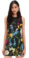 Alice And Olivia Wynell A-line Mini Dress Social Hour Black In Black