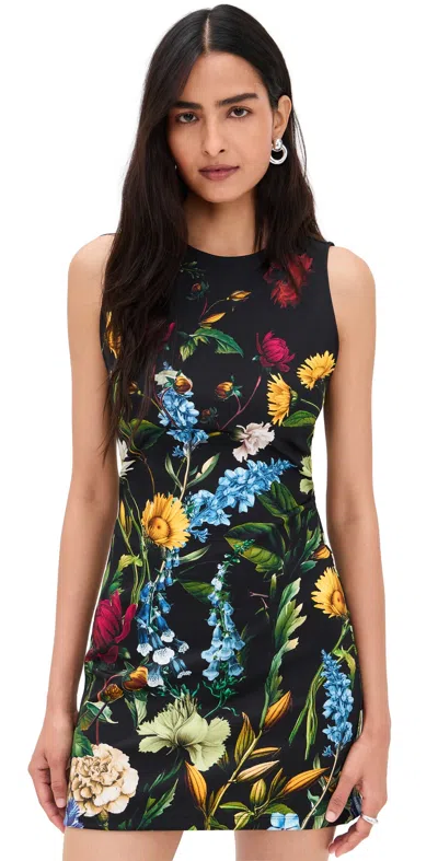 ALICE AND OLIVIA WYNELL A-LINE MINI DRESS SOCIAL HOUR BLACK