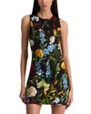 Alice And Olivia Wynell A-line Mini Dress Social Hour Black In Black