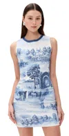 Alice And Olivia Wynell Fitted Mini Dress In Chateau