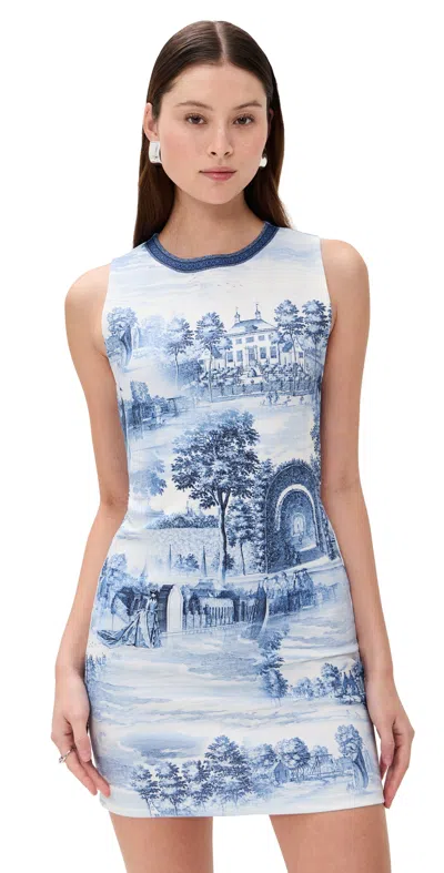 ALICE AND OLIVIA WYNELL FITTED MINI DRESS CHATEAU