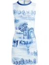 Alice And Olivia Wynell Fitted Mini Dress In Blue