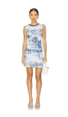 Alice And Olivia Wynell Fitted Mini Dress In Chateau