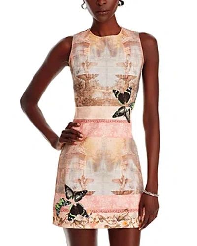 Alice And Olivia Wynell Printed A Line Dress In Multi