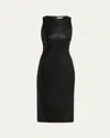 Alice And Olivia Wynell Vegan Leather Knee-length Dress In Black