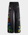 Alice And Olivia X Grateful Dead Amazing Low-rise Baggy Jeans In Multi
