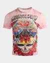Alice And Olivia X Grateful Dead Tess Crewneck Tee In Pink
