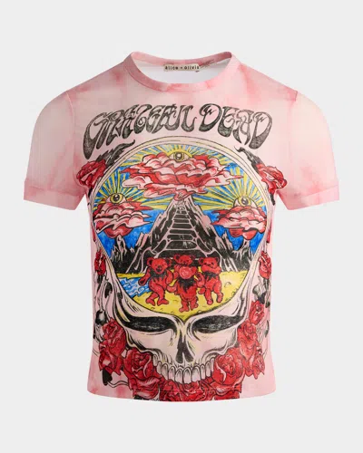 ALICE AND OLIVIA X GRATEFUL DEAD TESS CREWNECK TEE