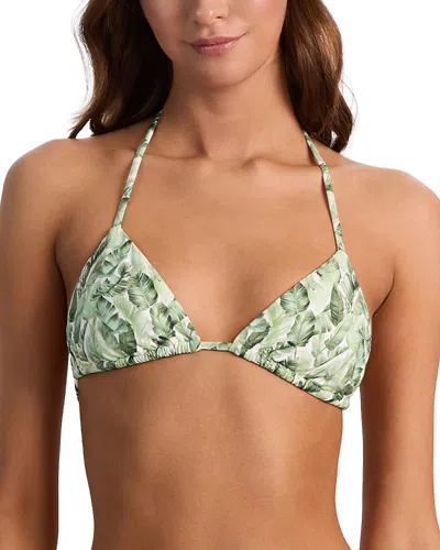 Alice & Olivia X Pq Swim Pq Swim X Alice And Olivia Triangle Bikini Top In Green